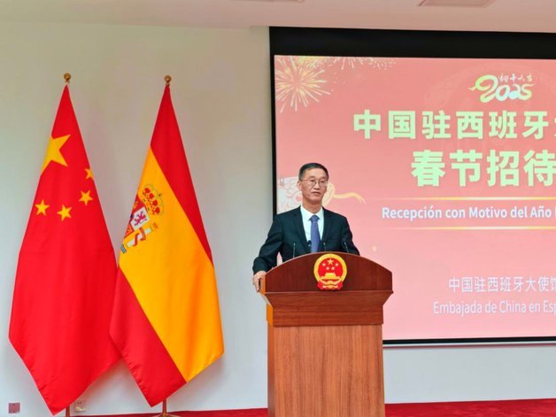 中国驻西班牙大使馆接见中国足球小将